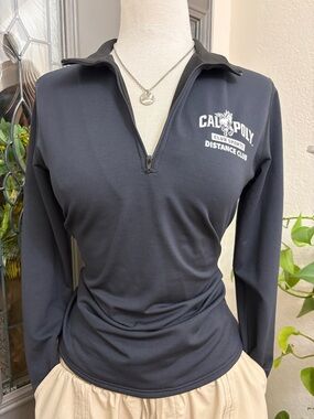 GH Sports Cal Poly Distance Club Black Quarter-Zip Performance Top